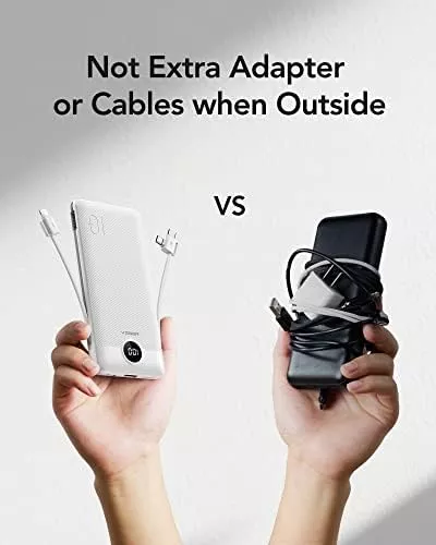 VEGER Portable Charger for iPhone Built in Cables Fast Charging - Travel With Glen