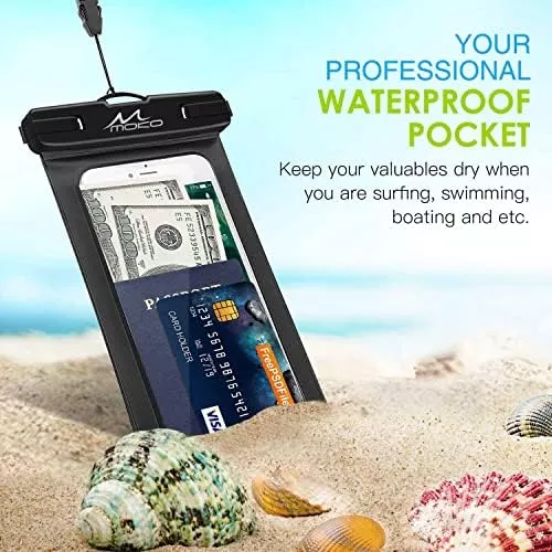 MoKo Waterproof Phone Pouch Holder, Cellphone Case Dry Bag with - Travel With Glen