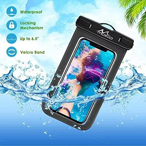 MoKo Waterproof Phone Pouch Holder, Cellphone Case Dry Bag with - Travel With Glen