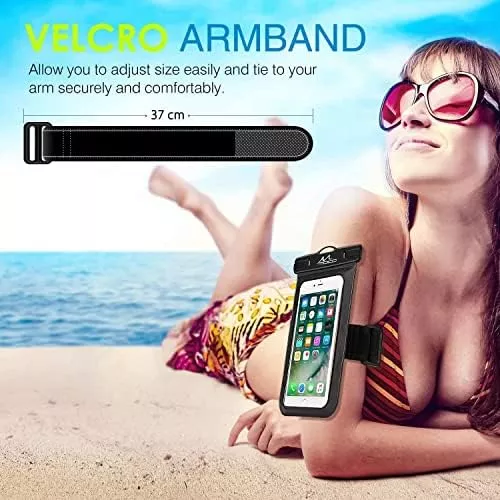 MoKo Waterproof Phone Pouch Holder, Cellphone Case Dry Bag with - Travel With Glen