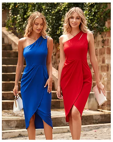 PRETTYGARDEN Women's Floral Summer Dress 2023 Knot One Shoulder Sleeveless - Travel With Glen