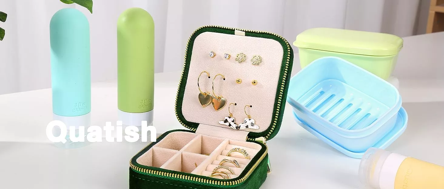 Quatish Travel Size Bottles 6 Pack, Leak Proof Travel Containers - Travel With Glen