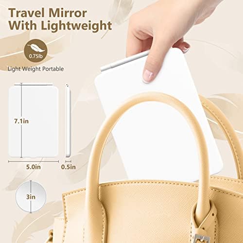 Rechargeable Travel Makeup Mirror with 10X Magnifying Mirror, Vanity Mirror - Travel With Glen