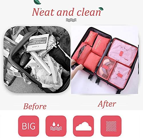 7Pcs Travel Bags Clothes Packing Cube Luggage Organizer with Shoes - Travel With Glen