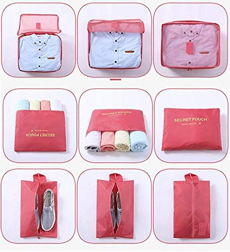 7Pcs Travel Bags Clothes Packing Cube Luggage Organizer with Shoes - Travel With Glen