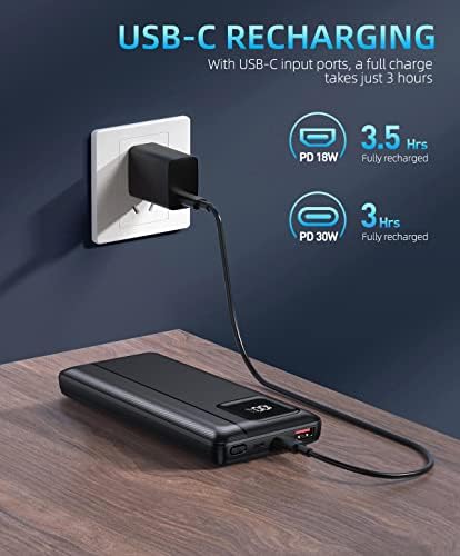 Power-Bank-Portable-Charger - 16000mAh Power Bank Support PD 30W and QC4.0 - Travel With Glen