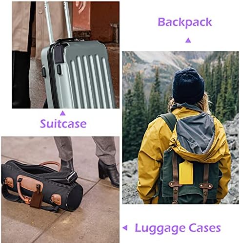 8 Pieces PU Leather Luggage Bag Case Tags PU Leather - Travel With Glen