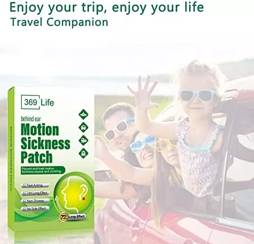 369 Life Motion Sickness Patches for Car and Boat Rides, - Travel With Glen