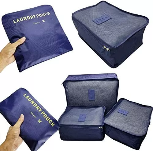 M-jump 6 Set Travel Luggage Organizer Packing Cubes, Laundry Bags - Travel With Glen