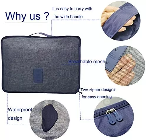 M-jump 6 Set Travel Luggage Organizer Packing Cubes, Laundry Bags - Travel With Glen