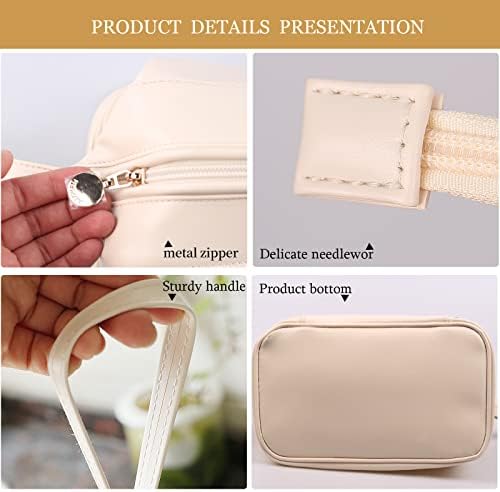 Abiudeng Makeup Bag, Double Layer, Portable Travel Leather Roomy Toiletry - Travel With Glen