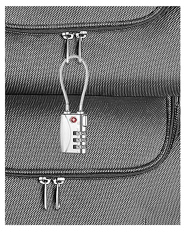 ZHEGE Luggage Locks TSA Approved Cable Lock Flexible, 4 Digit - Travel With Glen