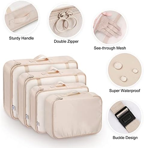Mossio 8 Set Packing Cubes with Shoe Bag - Travel - Travel With Glen