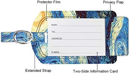 2 Pack Luggage Tags, Fintie Leather Name ID Labels with - Travel With Glen