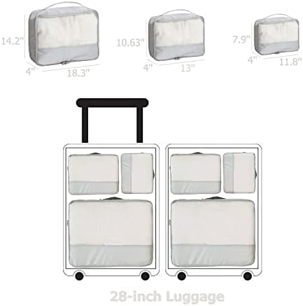 Packing Cubes for Travel Accessories Luggage Organizer Bag Set Clothes - Travel With Glen