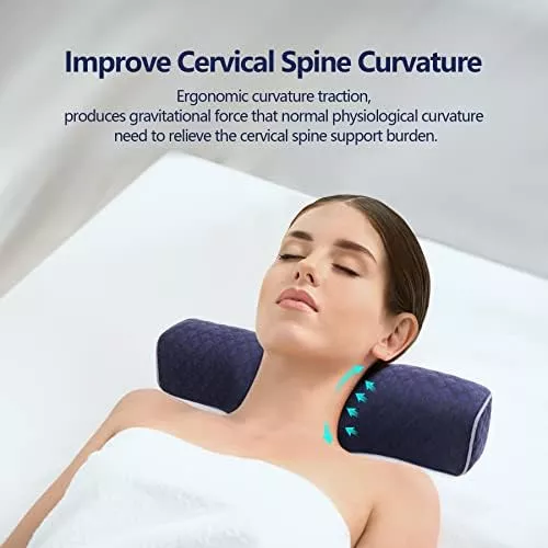 SoftSense Cervical Neck Pillow for Sleeping, Memory Foam Pillow Neck - Travel With Glen