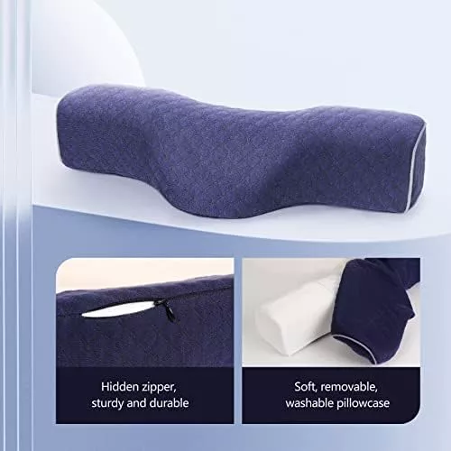 SoftSense Cervical Neck Pillow for Sleeping, Memory Foam Pillow Neck - Travel With Glen