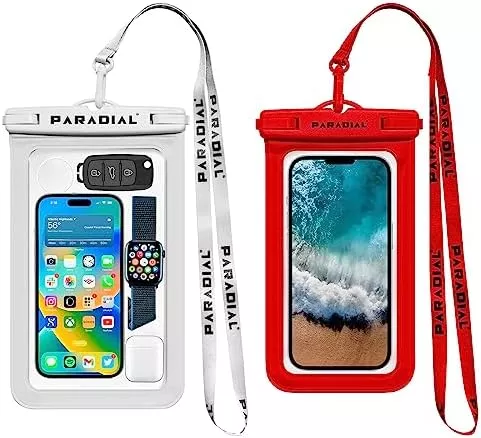 2 Pack Waterproof Cell Phone Pouches, Large & Standard. Case - Travel With Glen Waterproof phone case