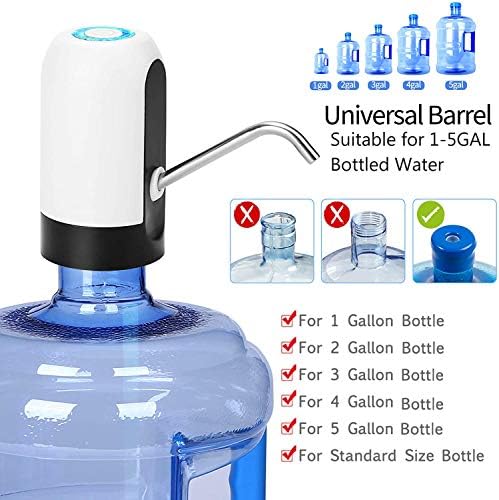 Myvision Water Bottle Pump 5 Gallon Water Bottle Dispenser USB - Travel With Glen