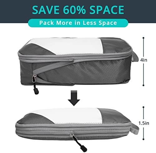 NICOSHOW Compression Packing Cubes for Suitcases, 6 Set Packing Cubes - Travel With Glen