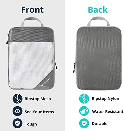 NICOSHOW Compression Packing Cubes for Suitcases, 6 Set Packing Cubes - Travel With Glen