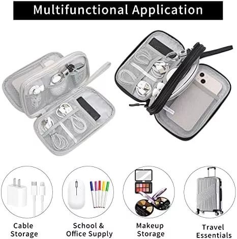 XQXA Electronic Organizer, Travel Cable Organizer Bag Pouch Electronic Accessories - Travel With Glen