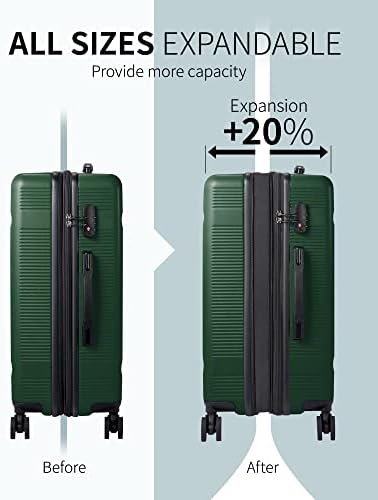 Zitahli Luggage Sets, Expandable Suitcase Set 3 Piece Luggage Set, - Travel With Glen