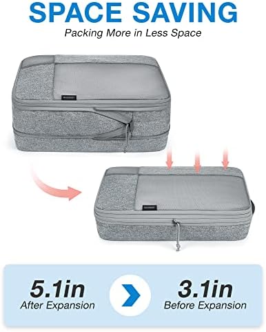 Compression Packing Cubes for Suitcase, 6 Set BAGSMART Travel Luggage, - Travel With Glen Packing Cubes for Suitcase