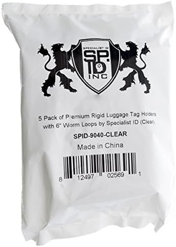 5 Pack - Premium Rigid Airline Luggage Tag Holders with - Travel With Glen