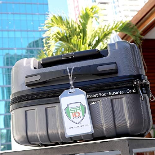 5 Pack - Premium Rigid Airline Luggage Tag Holders with - Travel With Glen