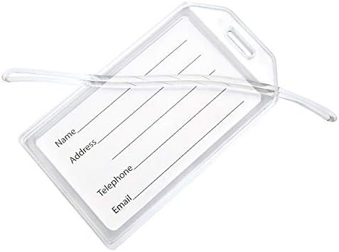 5 Pack - Premium Rigid Airline Luggage Tag Holders with - Travel With Glen