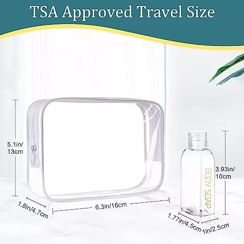Cosywell Travel Size Toiletries Plastic Squeeze Bottles 4pcs 3.4 oz - Travel With Glen