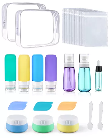 Cosywell Travel Size Toiletries Plastic Squeeze Bottles 4pcs 3.4 oz - Travel With Glen