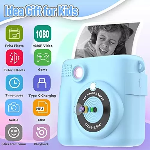 ESOXOFFORE Kids Camera Instant Print, Christmas Birthday Gifts for Kids - Travel With Glen