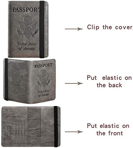 Passport Holder Cover Wallet Travel Essentials RFID Blocking Leather Card - Travel With Glen