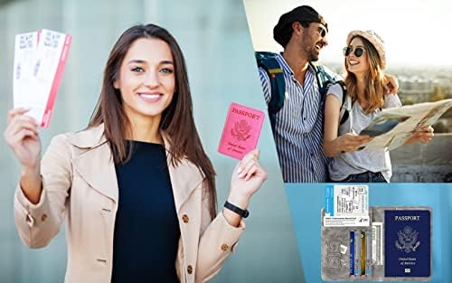 Passport Holder Cover Wallet Travel Essentials RFID Blocking Leather Card - Travel With Glen