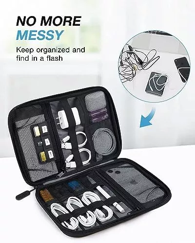 BAGSMART Electronics Organizer Travel Case, Small Travel Cable Organizer Bag - Travel With Glen