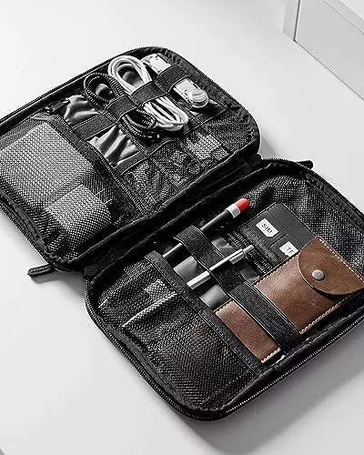 BAGSMART Electronics Organizer Travel Case, Small Travel Cable Organizer Bag - Travel With Glen