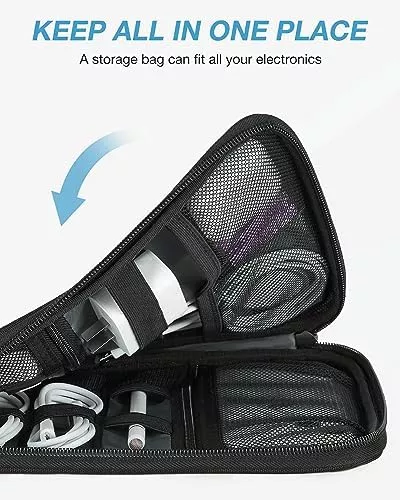 BAGSMART Electronics Organizer Travel Case, Small Travel Cable Organizer Bag - Travel With Glen