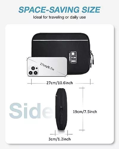 BAGSMART Electronics Organizer Travel Case, Small Travel Cable Organizer Bag - Travel With Glen