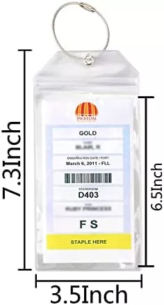 Swatom Cruise Luggage Tags PVC Holders -Waterproof-Clear Luggage Tag-Zip Seal-Etag - Travel With Glen