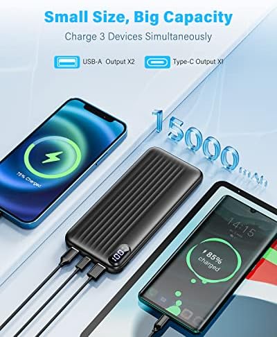 KEOLL Portable Charger 15000mAh Power Bank with 22.5W Fast Charging, - Travel With Glen
