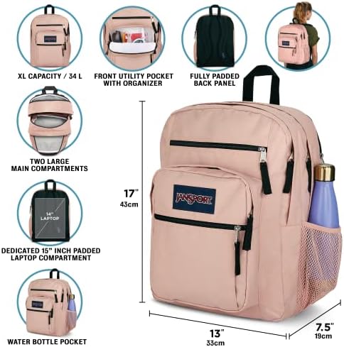 JanSport Big Laptop Backpack for College - Computer Bag with - Travel With Glen