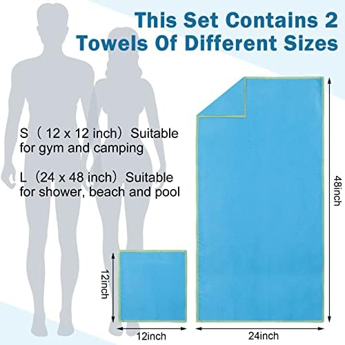 Oudain 6 Set Quick Dry Towel 12 Pack Fast Drying - Travel With Glen