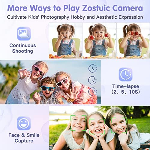 Digital Camera Anti-Shake, FHD 1080P Kids Camera with 32GB Card, - Travel With Glen