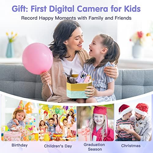 Digital Camera Anti-Shake, FHD 1080P Kids Camera with 32GB Card, - Travel With Glen