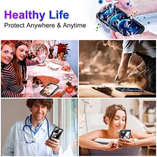 2023 New for iPhone 12 Pro Case Waterproof,[Glass Camera Protector - Travel With Glen