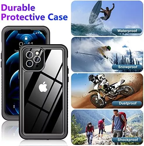2023 New for iPhone 12 Pro Case Waterproof,[Glass Camera Protector - Travel With Glen