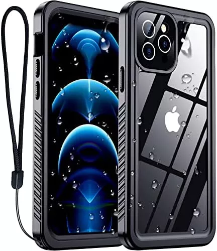 2023 New for iPhone 12 Pro Case Waterproof,[Glass Camera Protector - Travel With Glen Waterproof phone case