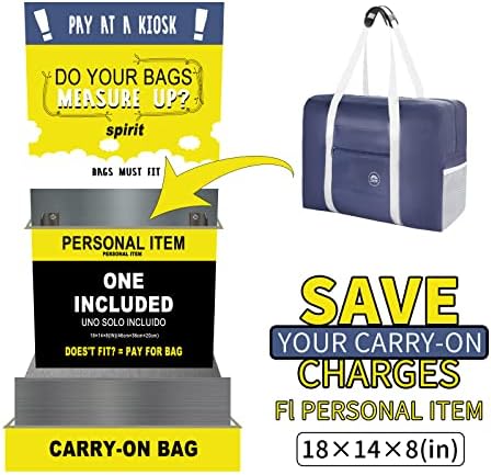 SRVR Travel in Style Foldable Personal Item Bag for Airlines - Travel With Glen